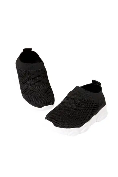 black-athletic-shoe
